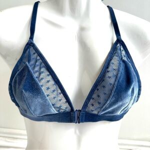 VICTORIA SECRET BLUE VELVET star BRA size M